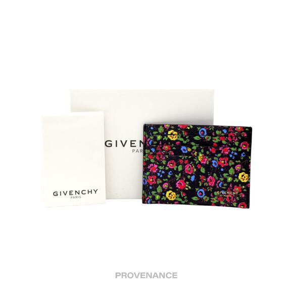 🔴 Givenchy 6CC Card Holder Wallet - Floral - Picture 1 of 9